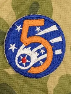 アメリカ軍 部隊章 第5空軍 米軍 ワッペン ミリタリーパッチ 航空隊