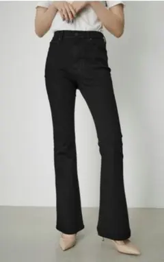 AZUL by moussyブラックブーツカットデニム MEDIUM