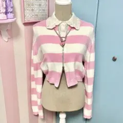 ロマンティックスタンダード ボーダーカーディガン