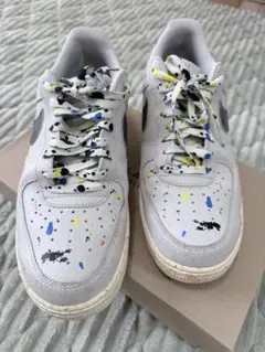 NIKE Air Force 1 スニーカー グレー　ペンキ柄 27.5cm