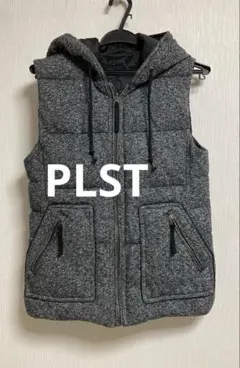 美品 PLST リバーシブルダウンベスト グレー/ブラック M