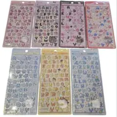 正規品　サンリオ　文字　ボンボンドロップシール7枚セット