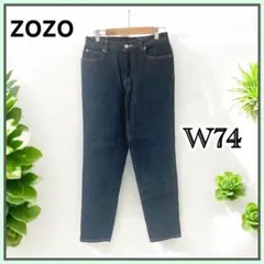 美品✨ZOZO★ストレートデニム★ワイド★濃紺★カジュアル★L★W74のサムネイル