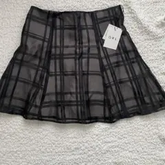 GRL インパン裏地付きチェック柄フレアミニスカート tu1028