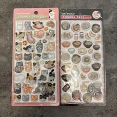 【正規品】 ボンボンドロップシール 猫 ラーメン　和柄 新作