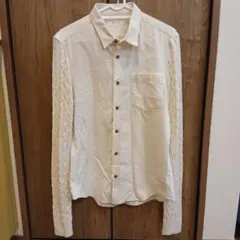 COMME CA MEN アイボリー 長袖シャツ L