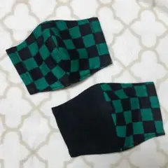 マスク　子供用　C⑫　市松　鬼