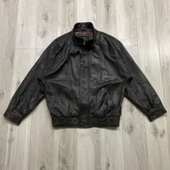 〜90s 短丈 羊革 ラムレザー レザージャケット XL ボンバージャケット