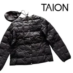 ★美品★ TAION 体温 ライトダウン ジャケット ブラック コンパクト