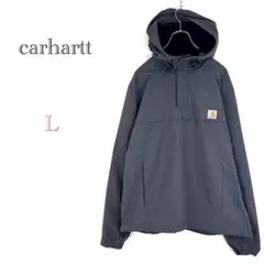 ♦︎カーハート【L】ハーフジップジャンパー フード付きアウター ロゴワッペン入りのサムネイル