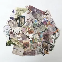 コラージュ素材　フレークシール　ステッカー　まとめ売り　100枚　No.47