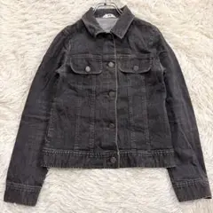 1906 良品✨デニムジャケット 黒 ジージャン ストレッチ ブラック 羽織り