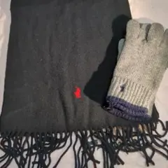 ポロラルフローレンマフラー、手袋