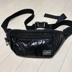 PORTER 吉田カバン　ウエストバッグ　ボディバッグ　エナメル　ブラック