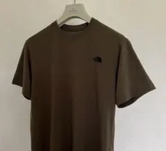 ノースフェイス Tシャツ S カーキ 刺繍 ロゴ アウトドア キャンプ