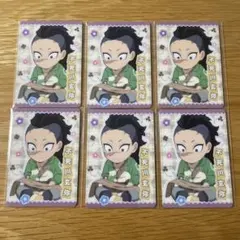 鬼滅の刃 カフェ ハンドメイド パッチワーク カード 不死川玄弥 セット