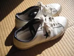 値下げ　コンバース　ワンスター　レザー　白×黒　28センチ