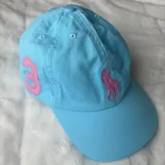 ラルフローレン　キャップ　キッズ　水色