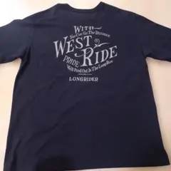 美品 ウエストライド Tシャツ 44 黒 WESTRIDE バックプリント
