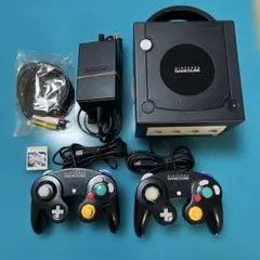 [Internal battery replaced] Nintendo GameCube console set, black