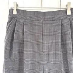 サマンサモスモス ブルー グレー M チェック パンツ テーパードパンツ
