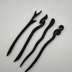 かんざし 一本簪 シンプル 髪飾り 和装　4本