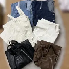 サロペットスカート　６点まとめ売り130〜160