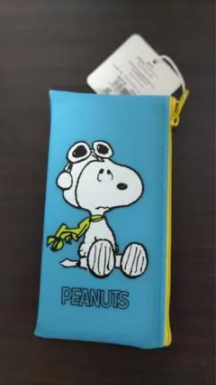 PEANUTS スヌーピー フラットポーチ ブルーのサムネイル