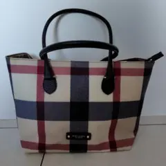 ブルーレーベル　クレストブリッジ　チェック柄トートバッグ