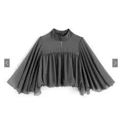 《タグ付き》【GRL】フレアスリーブシアーショート丈ブラウス【tu816】