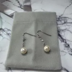 最終価格 貝パール ピアス 8mm シルバーカラーフォーマル 冠婚葬祭 未使用