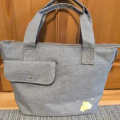 ポムポムプリン トートバッグ グレー 大容量のサムネイル
