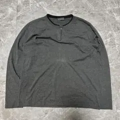 STUART KENT ヘンリーネック長袖カットソー　ハーフジップ【159】