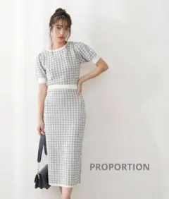 PROPORTION チェックジャガードニットSET UP