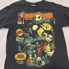 ヴィンテージ風 ナイトメアー・ビフォア・クリスマス Tシャツ フルキャラプリント