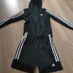 adidas ジャージセット ブラック J140