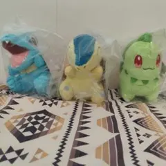ポケモン 一番くじ ジョウト地方 ぬいぐるみ チコリータ ワニノコ