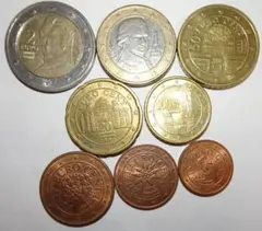 ユーロ(オーストリア)硬貨 8種8枚 c