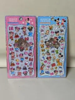 ♡ミニー♡ミッキー＆フレンド♡プチドロップステッカー【2点セット】