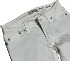 54 YANUK ヤヌーク パトリシア アンクル スキニー デニム ホワイト S