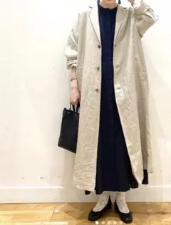 【定価18,700円】アーバンリサーチドアーズ　リネンワイドチェスターコート