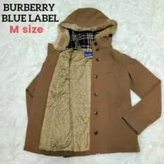 【美品】バーバリー・ブルーレーベル フード付き ジャケット ノバチェック 38