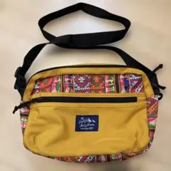 エスニック柄ショルダーバッグ　山吹色