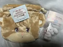 mikko characters ガチャフィギュア キャミー フェイス巾着ラテ