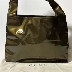 美品 GUCCI グッチ ロゴ エナメル パテント レザー ショルダーバッグのサムネイル