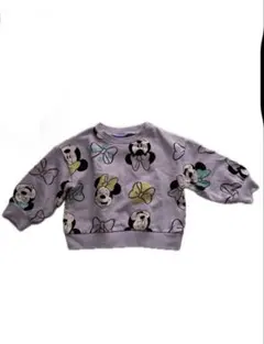 ミニーマウス プリント トレーナー 80cm