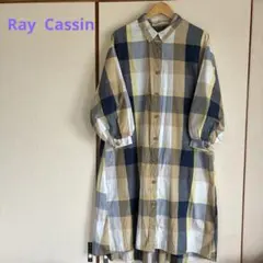 【Ray Cassin】 チェック柄　シャツワンピース　フリーサイズ