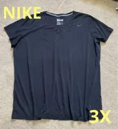 NIKE グレー 黒 3X Ｖネック　DRI-FIT 大きい　シンプル