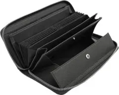 【訳あり大特価】 財布 レディース 長財布 本革 牛革 大容量 レザー ブラック