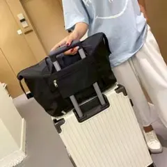 ボストンバッグ キャリーオン 拡張 大容量 旅行 ジム スポーツ 折りたたみ